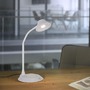 Stolní lampy pracovní - LD 14414-16 PUCKI LED stolní lampa bílá bezdrátové nabíjení telefonu dotykový stmívač flexibilní otočné 3000K - JUST LIGHT - foto 2