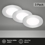 Kruhová - BRI 7125-434 LED vestavná svítidla 3ks sada, pr.8,6 cm, 3x LED, 3 W, 350 lm, matný chrom - BRILONER - foto 2