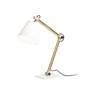 Stolní lampy pracovní - RED R14031 NIZZA stolní Polycotton bílá/dřevo 230V E14 7W - RED - DESIGN RENDL - foto 2