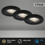 Kruhová - BRI 7181-035 3ks sada LED vestavné svítidlo, pr. 8,5 cm, 5 W, 400 lm, černá - BRILONER - foto 2