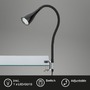 Stolní lampy s klipem - BRI 2762015P Flexibilní svítidlo se svorkou 60 cm 1xGU10 3W 250lm černá (starý kód: BRI 2762-015P) - BRILONER - foto 2