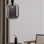 Koule - NV 9236500 Závěsné svítidlo CINZIA kouřové sklo černý kabel černá kovová základna E27 1x12W 230V IP20 bez žárovky - NOVA LUCE - foto 2