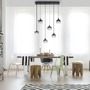 Vícečetná - LD 15425-18 ZEA LED závěsné svítidlo černé 6-ramenné kouřové sklo moderní do interiéru - LEUCHTEN DIREKT / JUST LIGHT - foto 2
