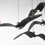 Dekorativní - BRO PC00962_003 Night Birds, závěsné svítidlo, 5W LED, šedé kouřové sklo BROKISGLASS / transparent kabel, délka 78cm - BROKIS A - foto 2