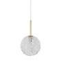 Koule - NV 9260211 Závěsné svítidlo MIRANO čiré strukturované sklo a broušená zlatá ocel E27 1x12W 230V IP20 bez žárovky - NOVA LUCE - foto 2