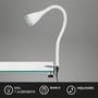 Stolní lampy s klipem - BRI 2762016P Flexibilní svítidlo se svorkou 60 cm 1xGU10 3W 250lm bílé (starý kód: BRI 2762-016P) - BRILONER - foto 2