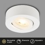 Bodová - BRI 7990016 LED vestavné / přisazené bodové svítidlo – pr.90mm, stmívatelné, 5W, 230V, teplá bílá, nastavitelné, bílá - BRILONER - foto 2