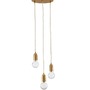 Vícečetná - NV 9536413 Závěsné svítidlo VEDA mosazný kov a čiré sklo G9 3x6W 230V IP20 bez žárovky - NOVA LUCE - foto 2