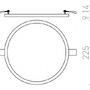 Kruhová - RED R12774 HUE R 22 zápustná dekor buk 230V LED 24W 3000K - RED - DESIGN RENDL - foto 2