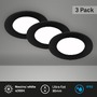 Kruhová - BRI 7057-435 LED vestavná svítidla 3ks sada, pr.8,6 cm, 3x LED, 3 W, 350 lm, černá - BRILONER - foto 2