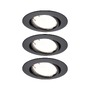 Kruhová - P 92465 LED vestavné svítidlo Smart Home Zigbee Base Coin základní sada výklopné kruhové 90mm 20° 3x4,9W 230V stmívatelné 3000K černá mat - PAULMANN - foto 2