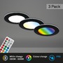 Kruhová - BRI 7035-035 RGB-CCT LED vestavná svítidla sada, pr.9,2 cm, 3x LED, 4,8 W, 450 lm, černá - BRILONER - foto 2
