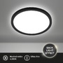 Kruhová - BRILO 7515415 Tava LED stropní svítidlo, ploché, přímé a nepřímé osvětlení, 1900 lm, 16 W, černá, kruhové 24 cm - BRILO - foto 2
