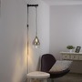 Dekorativní - PN 9061-18 PILUA LED nástěnné svítidlo s držákem, vypínač, nastavitelná výška, černá, pochromované - PAUL NEUHAUS - foto 2