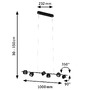 Vícečetná - P 79773 LED závěsné svítidlo 3-krokové-stmívatelné Puric Pane 6x4,5W černá - PAULMANN - foto 2