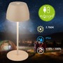 Stolní lampy dekorační - BRILO 7503011 LED nabíjecí stolní lampička Serina Mini, bezdrátová, 20cm, IP44, 2,5W, stmívatelné, dotykový vypínač, béžová - BRILO - foto 2