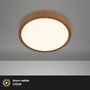 Kruhová - BRILO 3724-014 LED přisazené svítidlo, pr. 28 cm, 12 W, 2000 lm, barva dřeva - BRILONER - foto 2