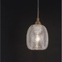 Dekorativní - NV 9191541 Závěsné svítidlo VARIO čiré sklo a saténový zlatý kov E27 1x12W 230V IP20 bez žárovky - NOVA LUCE - foto 2