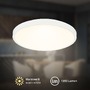 Kruhová - BRILO 3901016 Competo stropní svítidlo pr.24 cm - 12W, 1300lm, LED, teplá bílá, bílé - BRILO - foto 2
