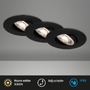 Kruhová - BRI 7602035 LED vestavné svítidlo 4,4 cm 3x 4,9W 480lm černá - BRILONER - foto 2