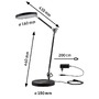 Stolní lampy pracovní - P 78010 LED stolní lampa na psací stůl Numis CCT 11W černá - PAULMANN - foto 2