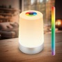 Stolní lampy dekorační - BRILO 7554014 Nubsi stolní lampička - 2,8W, 280lm, nabíjecí, LED, stmívatelné, RGB+W, matný chrom - BRILO - foto 2
