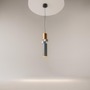 Válec - M MOD303PL-01CFL3 Závěsné svítidlo Palette 40W GU10 šedá/mosaz kov  - MAYTONI - foto 2