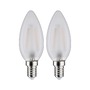E14 - P 28636 LED svíčka 3 W E14 mat teplá bílá 2ks-sada - PAULMANN - foto 2