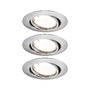 Kruhová - P 92464 LED vestavné svítidlo Smart Home Zigbee Base Coin základní sada výklopné kruhové 90mm 20° 3x4,9W 230V stmívatelné 3000K kov kartáčovaný - PAULMANN - foto 2
