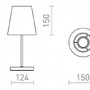 Stolní lampy dekorační - RED R14047 NYC/CONNY 15/15 stolní Polycotton bílá/chrom 230V E27 7W - RED - DESIGN RENDL - foto 2