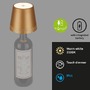 Na stůl - BRILO 7485017 LED nabíjecí stolní lampa, 11 cm, USB-C, 280lm, zlatá - BRILONER - foto 2