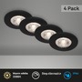 Kruhová - BRILO 7999-045 LED vestavná svítidla, pr.9 cm, 4x LED, 4,9 W, 480 lm, matná černá - BRILO - foto 2