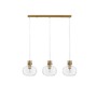 Podélná - NV 9236620 Závěsné svítidlo CINZIA čiré sklo bílý kabel mosazný zlatý kov E27 3x12W 230V IP20 bez žárovky - NOVA LUCE - foto 2