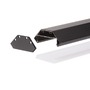 Al profily rohové - RED R14094 LED PROFILE J přisazený 1m černá matný akryl/hliník  - RED - DESIGN RENDL - foto 2