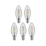E14 - P 29094 Filament 230V LED svíčka E14 5x4,8W 2700K čirá - PAULMANN - foto 2