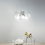 Dekorativní - FAN I-EQUATORE/S40TR Závěsné svítidlo Equatore, chrom/průhledné, 3 x E27, 40 x 40 x 120 cm - FANEUROPE - foto 2
