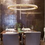 Kruhová - NV 9285810 Závěsné svítidlo FIORE antický zlatý mosazný hliník a akryl LED 80W 230V 3000K IP20 stmívatelné - NOVA LUCE - foto 2