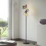 Stojací lampy - PN 585-18 POPSICLE LED stojací svítidlo černé s nožním vypínačem - kouřové a jantarové sklo 3000K - PAUL NEUHAUS - foto 2