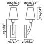 Dekorativní - FARO 29681-19 REM nástěnná lampa, starozlatá/bílá - FARO - foto 2