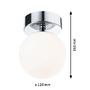 Kruhová - P 71064 Selection Bathroom LED stropní svítidlo Gove IP44 3000K 230V 5W chrom/satén - PAULMANN - foto 2