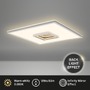 Hranatá - BRI 3848014 Toro LED stropní svítidlo, tunelový efekt, přímé a nepřímé osvětlení, matný chrom, 42x42cm - BRILONER - foto 2