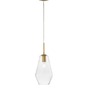 Kónická - NV 9426732 Závěsné svítidlo PRISMA zlatý kov čiré sklo E27 1x12W 230V IP20 bez žárovky - NOVA LUCE - foto 2