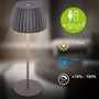 Stolní lampy dekorační - BRILO 7553015 Nabíjecí stolní lampa Riffle - 36,5 cm, 2W, 200lm, IP44, bezdrátová, LED, stmívatelná, dotykový vypínač, antracit - BRILO - foto 2