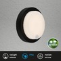 Nástěnná - BRILO 3765015 nabíjecí LED svítidlo s pohybovým a soumrakovým senzorem, 17 cm, 4W, 700lm, černé - BRILO - foto 2