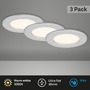 Kruhová - BRI 7053034 3ks sada LED vestavné svítidlo, pr. 11,5 cm, 6 W, matný chrom (starý kód: BRI 7053-034) - BRILONER - foto 2