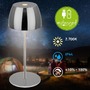 Stolní lampy dekorační - BRILO 7503018 LED nabíjecí stolní lampička Serina Mini, bezdrátová, 20cm, IP44, 2,5W, stmívatelné, dotykový vypínač, chrom - BRILO - foto 2
