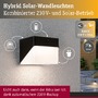 Nástěnná - P 95746 Hybrid LED venkovní nástěnné svítidlo Lioren domovní 230V + solární IP44 hranaté 170x170mm 3000K 2,3W 230V černá - PAULMANN - foto 2