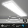 Hranatá - BRILO 7528416 Move LED stropní svítidlo do koupelny, přímé a nepřímé osvětlení, pohybové čidlo, bílé - BRILO - foto 2