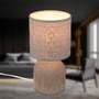 Stolní lampy dekorační - BRILO 7538011 Ino stolní lampička, látkové stínidlo, keramický podstavec, 15x28 cm (DxH), hnědá - BRILO - foto 2