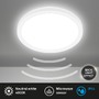 Kruhová - BRILO 7524416 Move LED stropní svítidlo IP44, přímé a nepřímé osvětlení, pohybové čidlo, kruhové 24 cm, bílé - BRILO - foto 2